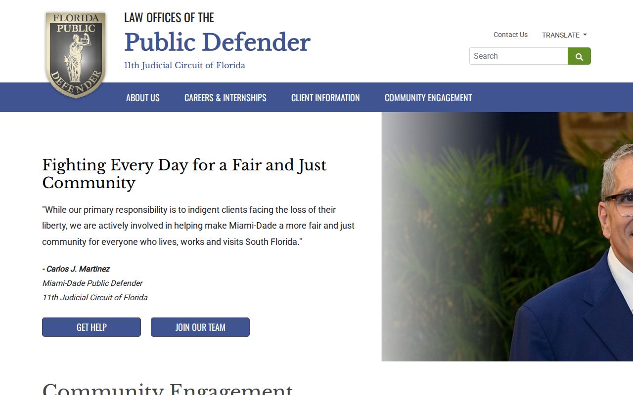 Miami-Dade County criminal case Public Defender office